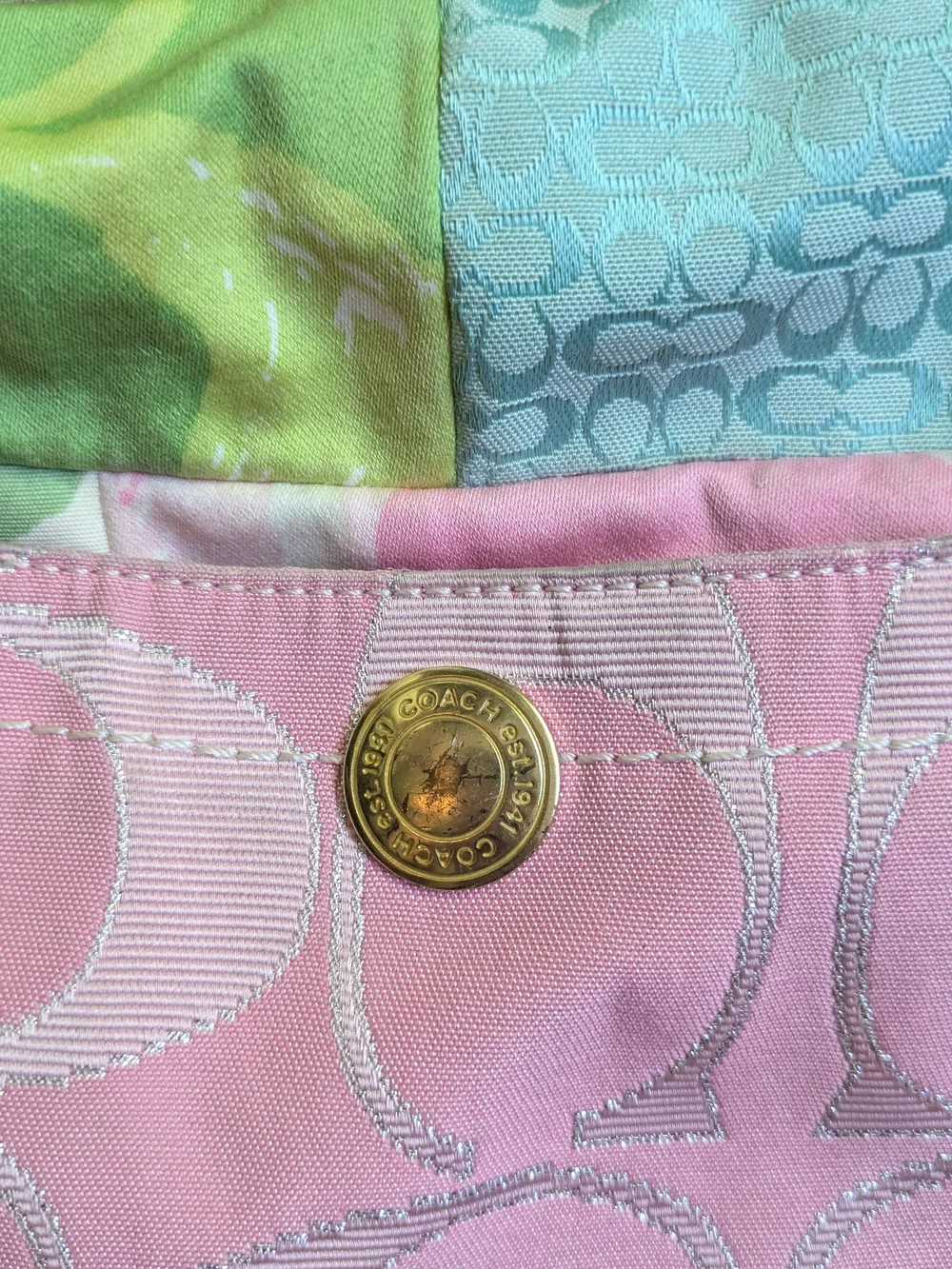 Coach Y2K Vintage 2005 Pastel Patchwork